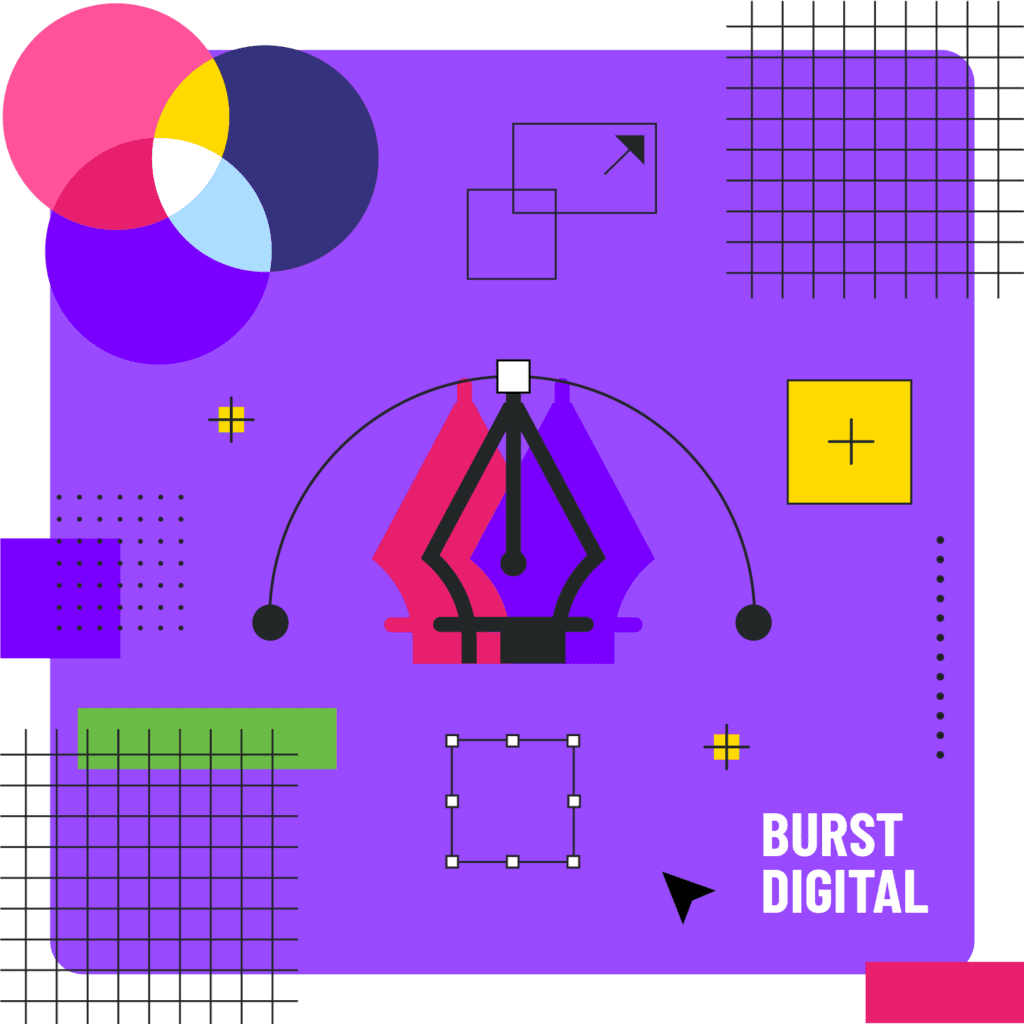 Graphic design agency team of digital creatives